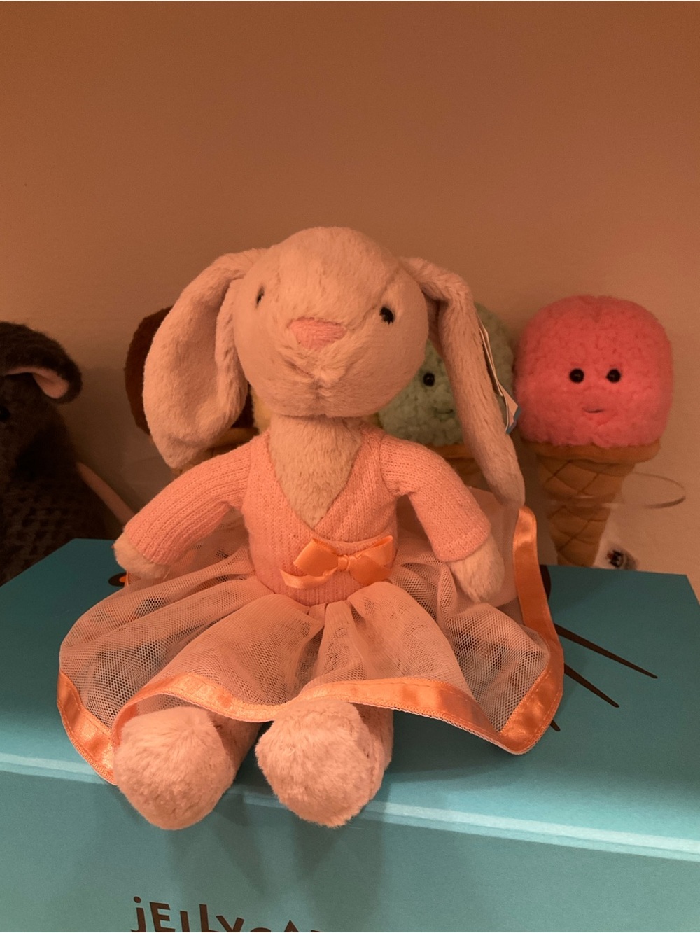Jellycat Balket Lottie Bunny with pink tutu